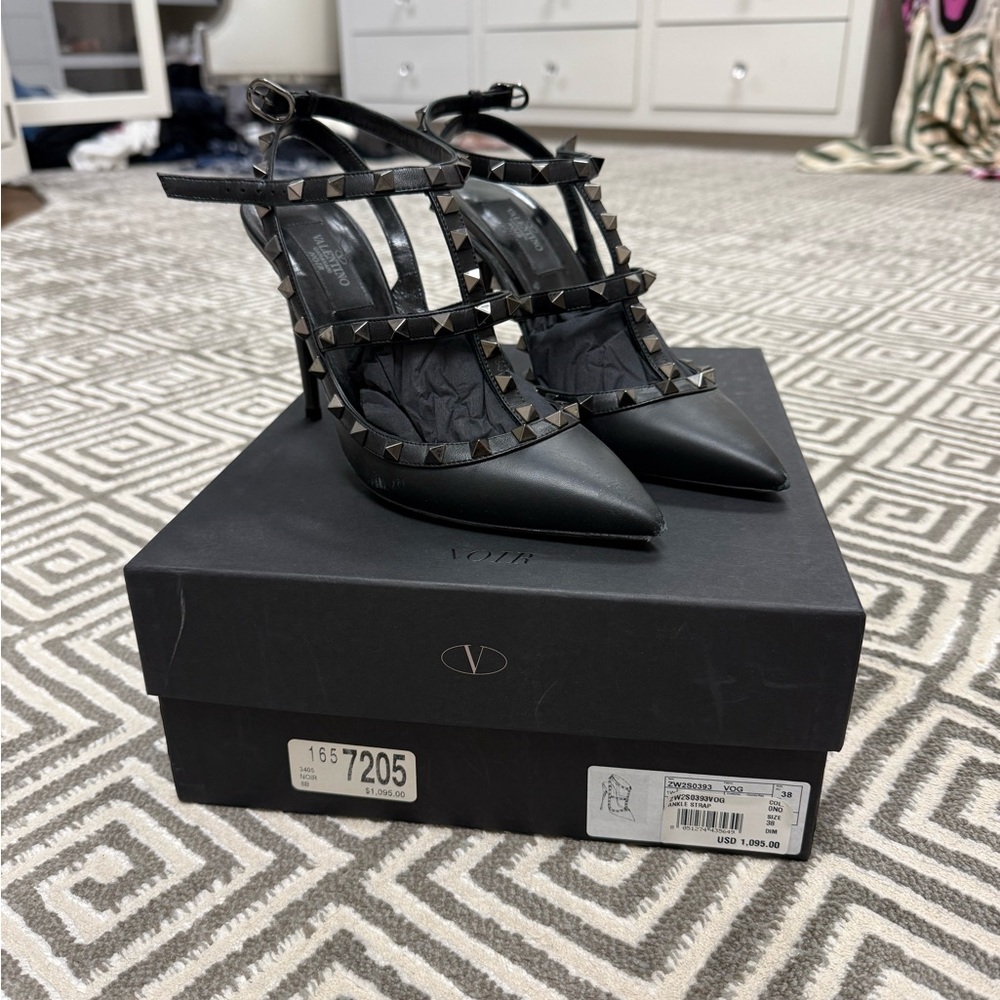 Valentino Black Rockstud Heels